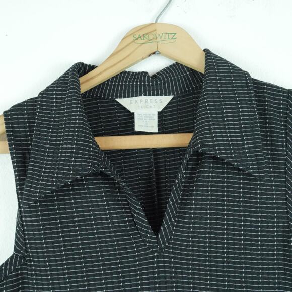 Vintage Express S Maxi Dress Black Dark Academia Y2K 90s Grunge Whimsigoth Punk - Picture 2 of 9